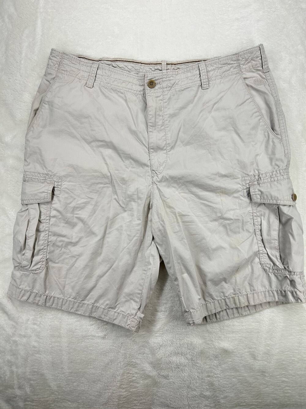 Timberland Cargo Shorts Mens 38 Casual Cotton Outdoor Hiking Beige Tan Khaki